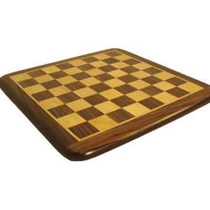  Worldwise Imports Rosewood and Maple Chess Board with 1 