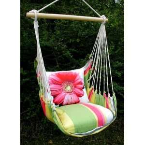   Fresh Lime Gerbera Daisy Hammock Chair Swing Set Patio, Lawn & Garden