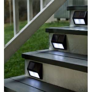  Solar Step Lights, Set Of Four Patio, Lawn & Garden