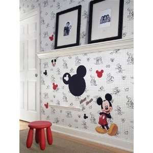    Mickey Mouse Sketches Black & White Wallpaper