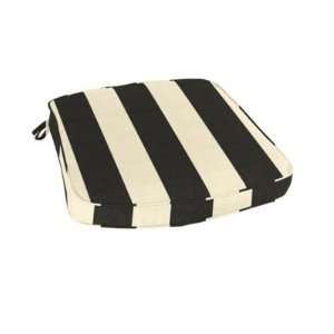   Canopy Stripe Black & Sand Sunbrella  Ballard Designs Patio, Lawn