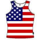 USA Flag Unisex Running Shorts, USA Flag Lyrca Shorts items in 