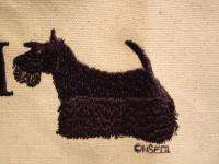 GR8 DOGS Black SCOTTISH TERRIER Canvas Tote Shopping Bag NWT  