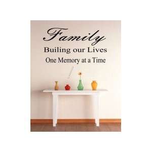 Family building our lives   Removeable Wall Decal   selected color 