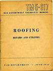 ARMY Manual ROOFING Cement Asbestos Shingle Roof WWII