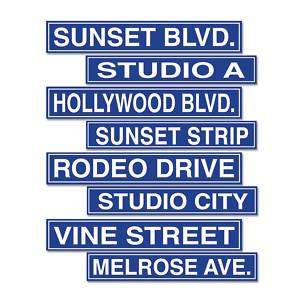 Hollywood Party Road Signs Party Decor  