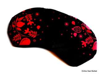 Brand New SLEEP EYE MASK Lights Out Soft Travel Relaxation BLACK & RED 