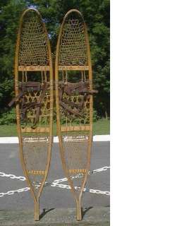 VINTAGE OLD Snowshoes 56x10 Snow Shoes BENTLEY WILSON  