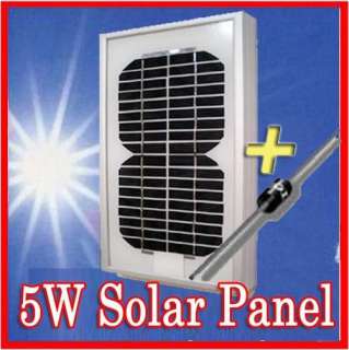 Watt Solar panel 5W 12 Volt Battery Charger Mono Cr+D  