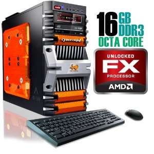   2221DBOQ, AMD FX Gaming PC, W7 Home Premium, Black/Orange Electronics