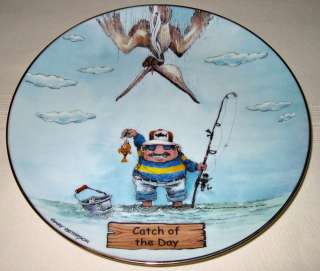 Gary Patterson Fishing CATCH OF THE DAY Vy Funny Plate  