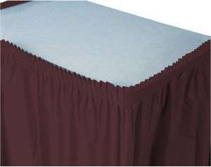 Brown Plastic Table Skirting 29 x 13 w/Easy Stick  