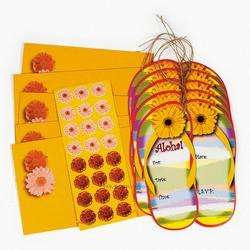   listing is for 12 Bright Colored Tropical Flip Flop Sticky Note Pads