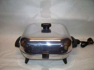 Beautiful Sunbeam Electric Skillet/Fry Pan Immersible Stainless VTG 