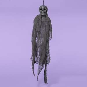   Halloween Hanging Glittered Skeletons in Black Robes 27 by Gordon