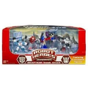   Transformers Robot Heroes   Decepticon Sneak Attack 5 Pk: Toys & Games