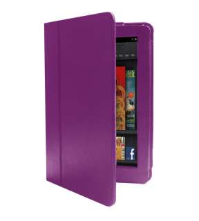   Leather Folio Stand Case Cover for  Kindle Fire 7 Tablet + Film