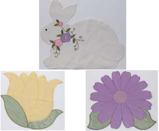 Easter Spring Placemats Bunny Tulips Flowers UPick NEW  