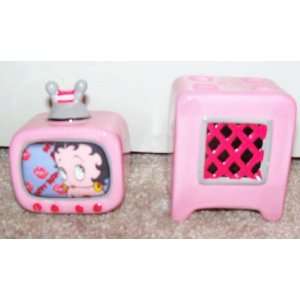  BETTY BOOP SALT & PEPPER SHAKERS PINK 2003: Everything 