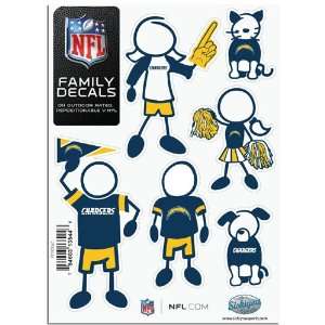  BSS   San Diego Chargers NFL Family Car Decal Set (Small 
