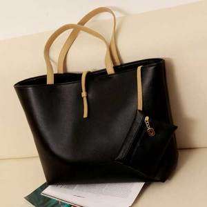   Ladies Shopper Clutch Shoulder Purse Handbag Totes Bag Black  