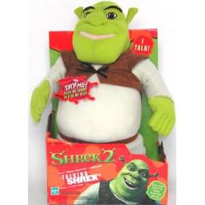  Shrek 2   Talking 12 Inch Shrek Plush: Toys & Games