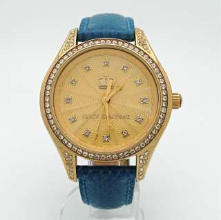   Couture Lively Crystal Gold Blue Turquoise Ladies Watch 1900741 NWT
