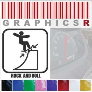 Sticker Decal Graphic   Skateboarding Skate Board Trick Rock And Roll 