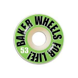  Baker For Life Skateboard Wheels   53mm (Set of 4) Sports 