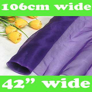 100% Pure Silk Organza,Bridal Fabric Lavender Yardage  