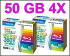 20 Verbatim 3D blu ray disc dual layer dvd dl BD R 50GB 4X **SLOW 