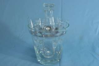 Vodka Set Paul Revere Crystal Unique Clear Glass 10 Pcs  