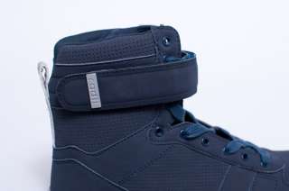 NEW MENS RADII MOON WALKERS BLUE PERFORATED HIGH TOP SNEAKERS SHOES 