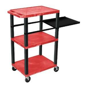   Presentation Stations with Red Shelves & Black Legs