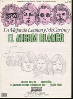 Beatles White Album Rare Mexican Sheet Music Vol 10  
