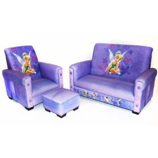 Disney Tinker Bell Fairies Toddler Sofa Chair And Ottoman Set