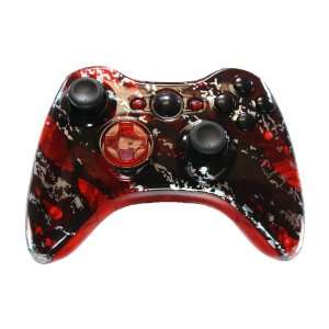  Blood Red Black and Silver Marble Shell and Accessories 