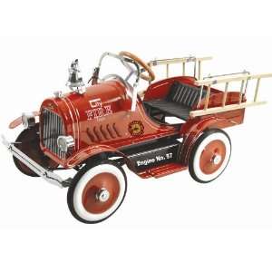  Deluxe Fire Truck Pedal Car Red: Toys & Games