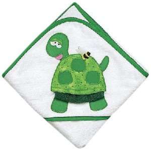    Mullins Square Green Turtle Hooded Towel with Washcloth Baby