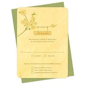  Flowering Dogwood Reply Card   Real Wood Wedding 