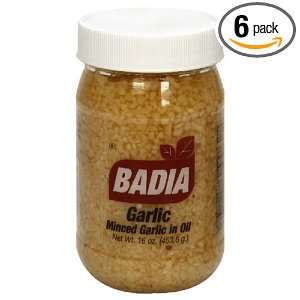 Badia Spices inc Spice, Minced Garlic/Oil, 16 Ounce (Pack of 6)
