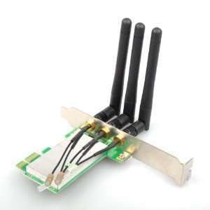   To PCI E Wireless Network Card Adapter Antenna WiFi Support Windows